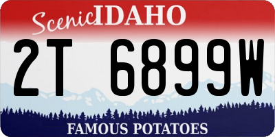 ID license plate 2T6899W