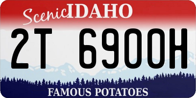 ID license plate 2T6900H