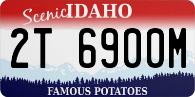 ID license plate 2T6900M