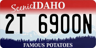 ID license plate 2T6900N