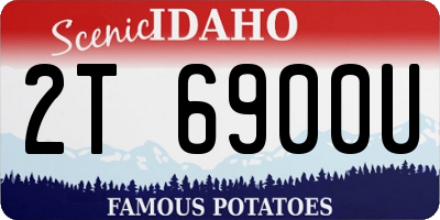 ID license plate 2T6900U
