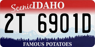 ID license plate 2T6901D