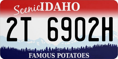 ID license plate 2T6902H