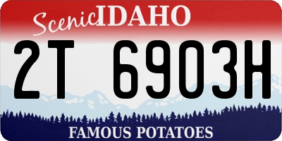 ID license plate 2T6903H