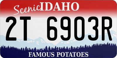 ID license plate 2T6903R