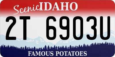 ID license plate 2T6903U