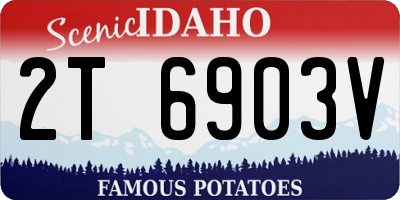 ID license plate 2T6903V