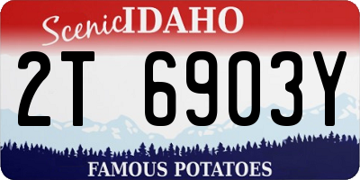 ID license plate 2T6903Y
