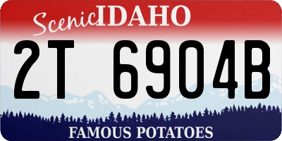 ID license plate 2T6904B