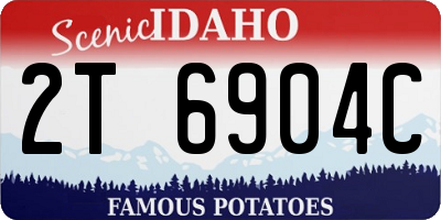 ID license plate 2T6904C