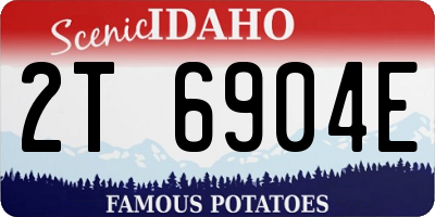 ID license plate 2T6904E