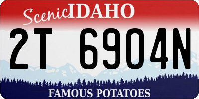 ID license plate 2T6904N
