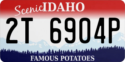 ID license plate 2T6904P