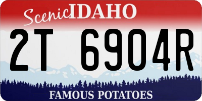 ID license plate 2T6904R