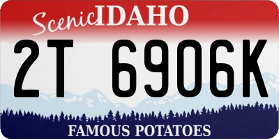ID license plate 2T6906K