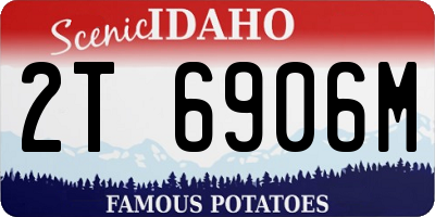 ID license plate 2T6906M