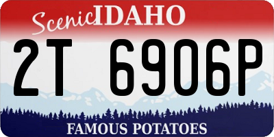 ID license plate 2T6906P