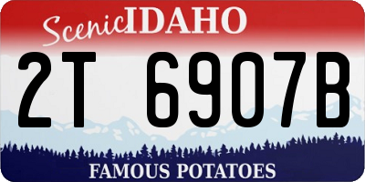 ID license plate 2T6907B