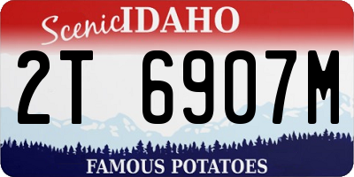 ID license plate 2T6907M