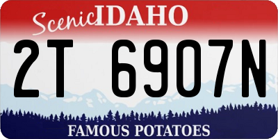 ID license plate 2T6907N