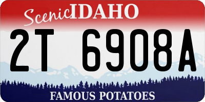 ID license plate 2T6908A