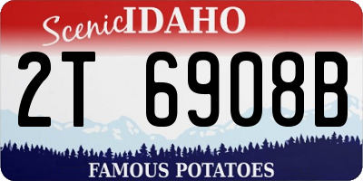 ID license plate 2T6908B