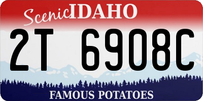ID license plate 2T6908C