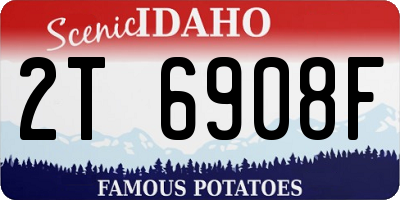 ID license plate 2T6908F