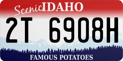 ID license plate 2T6908H