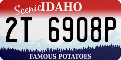 ID license plate 2T6908P