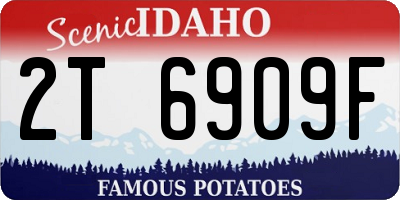 ID license plate 2T6909F