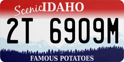 ID license plate 2T6909M