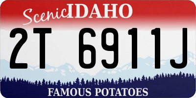 ID license plate 2T6911J