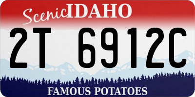ID license plate 2T6912C
