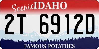ID license plate 2T6912D