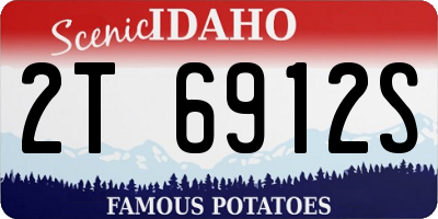 ID license plate 2T6912S