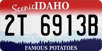ID license plate 2T6913B