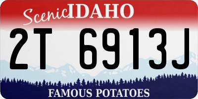 ID license plate 2T6913J