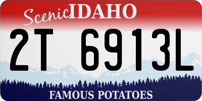 ID license plate 2T6913L