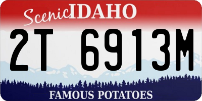 ID license plate 2T6913M