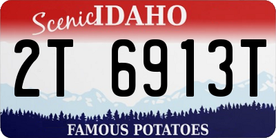 ID license plate 2T6913T