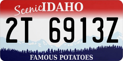 ID license plate 2T6913Z