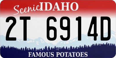 ID license plate 2T6914D