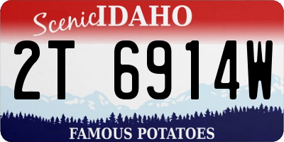 ID license plate 2T6914W