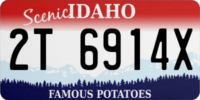 ID license plate 2T6914X