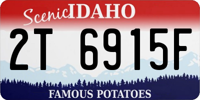 ID license plate 2T6915F