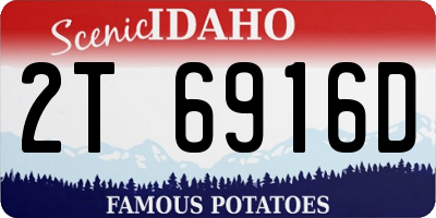 ID license plate 2T6916D