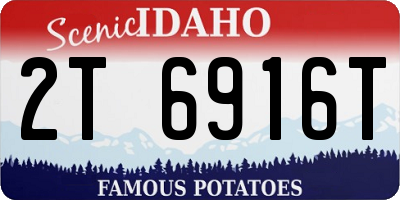ID license plate 2T6916T