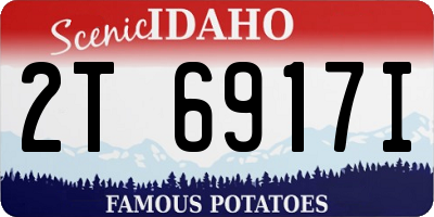 ID license plate 2T6917I