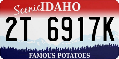 ID license plate 2T6917K